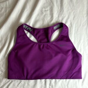 Nike purple dri-fit sports bra size small